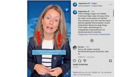 Nach Programmbeschwerde: „Tagesschau“ korrigiert Beiträge über christliche Fußballer