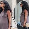 Pregnant Vick Hope shows off her growing baby bump in a summery romper as she arrives at BBC Radio 1 after 'baby shower-themed' getaway