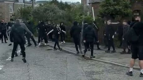 Weapon-wielding football fans brawl in street ahead of Ross County v Livingston showdown