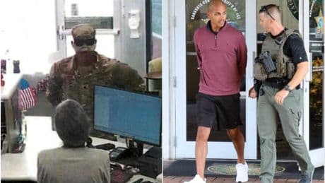 Exclusive details: Army reservist accused of robbing same bank twice in less than a month - and his uniform did him in
