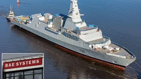 BAE leads defence surge after Norway unveils £10bn deal to buy UK-built submarine-hunting warships