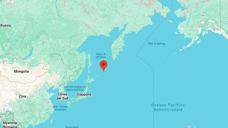 Terremoto di magnitudo 6.8 oggi al largo delle isole Curili in Russia: profondità di circa 15 chilometri