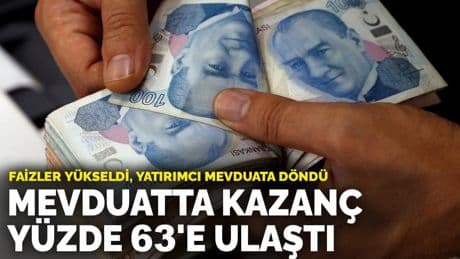 Faizler yükseldi, yatırımcı mevduata döndü: Mevduatta kazanç yüzde 63'e ulaştı