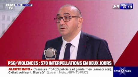 Violences en marge de la victoire du PSG: "On ne peut pas se satisfaire de ça", déclare le préfet de police de Paris Laurent Nuñez