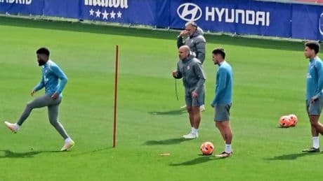 El Atlético volvió al trabajo, con una 'baja'