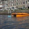 The floating robot collecting rubbish in our waterways