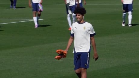 Cristiano Ronaldo Jr. ya se entrena con Portugal... ante la atenta mirada de su abuela