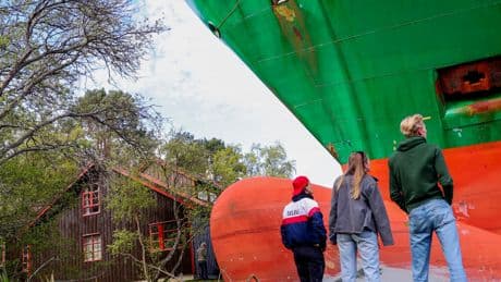 Cargo Ship Crashes Into Norway Man’s Backyard