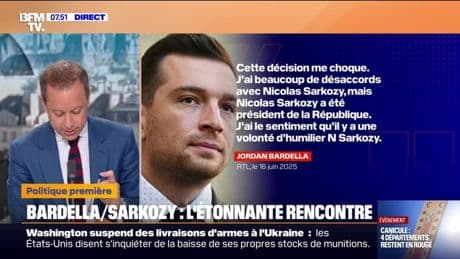 ÉDITO - Rencontre entre Nicolas Sarkozy et Jordan Bardella: "Un échange courtois et chaleureux", selon l'entourage du président du Rassemblement national