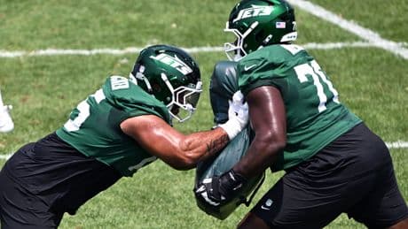 Jets offensive line already showing why it could make good on sky-high potential
