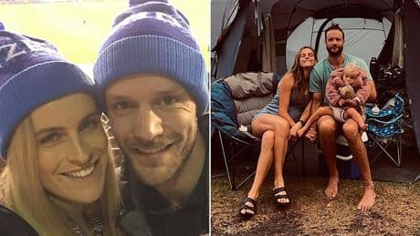 Bisexual AFL star's ex-wife breaks her silence about their relationship after he made history by coming out