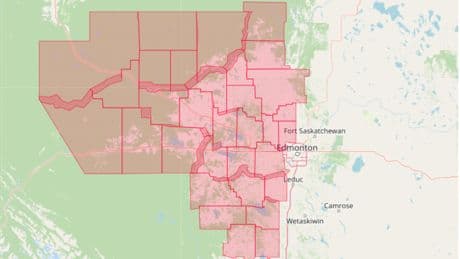 Tornado warning downgraded to advisory for area between Edmonton and Obed Lake