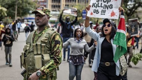 Protests erupt in Kenya's capital over blogger's death in police custody
