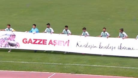 Ziraat Türkiye Kupası'nda Kars 36 Spor'dan Filistin'e destek!