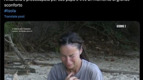 “Antonella Mosetti è preoccupata per suo papà”, ma il padre è morto: la gaffe sul profilo social de “L’isola dei famosi”