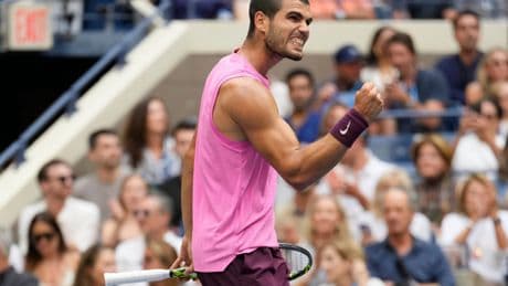 Carlos Alcaraz proves too strong for Novak Djokovic to book US Open final place