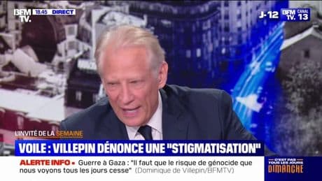 "Pas forcément le signe d'une radicalisation": Dominique de Villepin estime qu'il faut "savoir garder mesure" sur le port du voile par des mineures