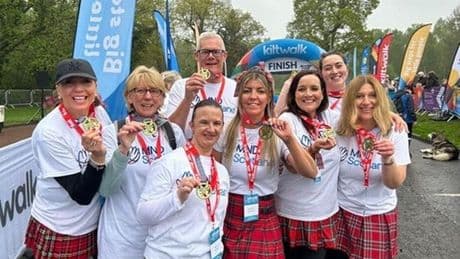 Glasgow Airport team take on Kiltwalk to raise vital MND Scotland funds