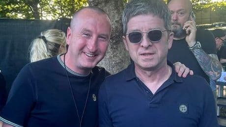 Corrie's Andy Whyment meets idol Noel Gallagher and shares glimpse of Oasis gig from VIP area