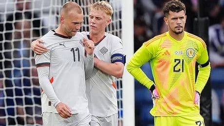 Poor Cieran Slicker... Scotland boss Steve Clarke is responsible for throwing the young keeper into a game he clearly wasn't ready for after only nine minutes of action this season