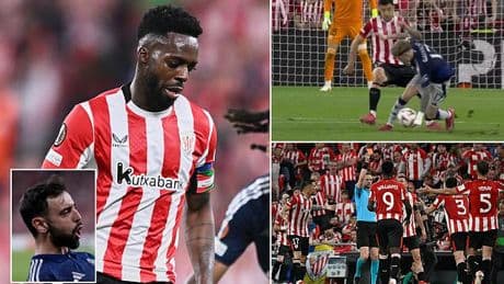 Athletic Bilbao star hits out at referee after crushing Man United defeat but insists LaLiga side are capable of staging Old Trafford comeback