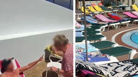 Sunbed wars explode on Lanzarote resort as British tourists clash over sunbathing spot