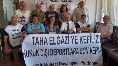 İzmir Mülteci Dayanışma Platformu'ndan Taha El Gazi’ye destek
