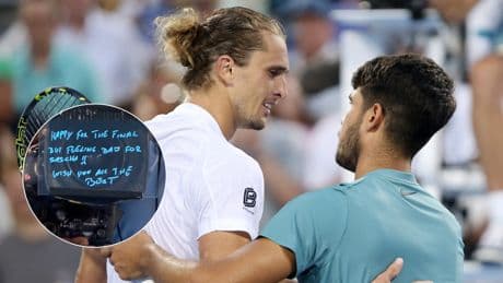 El gesto de deportividad de Carlos Alcaraz con Zverev tras su victoria en Cincinnati: "Feliz por la final, pero triste por Sascha"