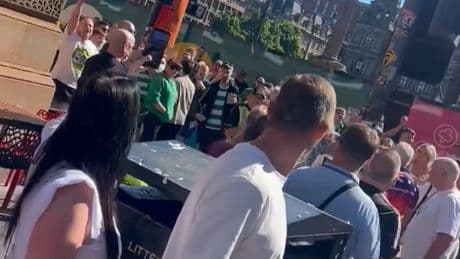 Celtic fans in heated clash with Orange Walk as tensions mount in Glasgow