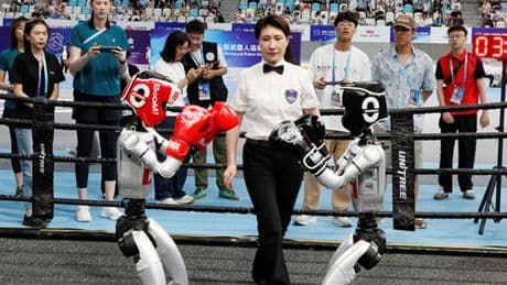 Çin'de Dünya İnsansı Robot Oyunları, spor ve senaryo müsabakalarıyla devam etti