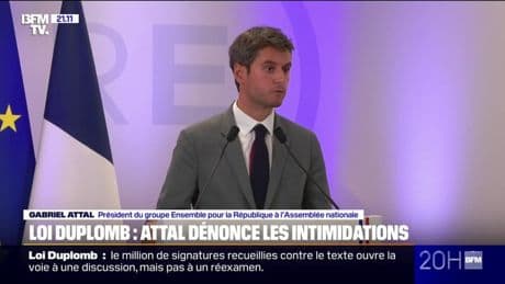 Loi Duplomb:  "Dans une société démocratique saine, on doit pouvoir prendre des décisions sans le faire sous la menace", déclare Gabriel Attal