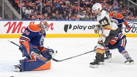 Henrique, Skinner help Oilers push Knights to brink of elimination with 3-0 win