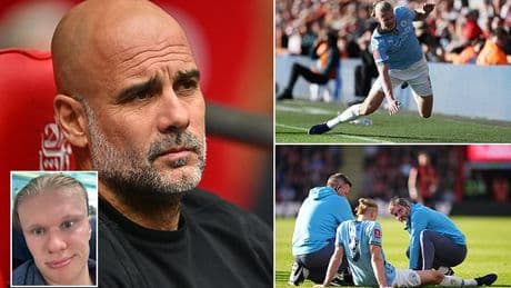 Cautious Pep Guardiola delivers injury update on Erling Haaland as the Man City talisman returns to team training