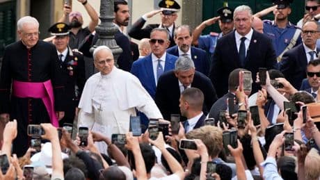 Pope celebrates Mass in parish church with special ties to his Augustinian order