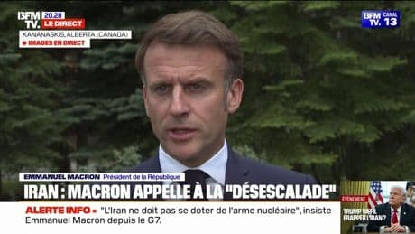 Iran: "Je pense que la plus grande des erreurs, c'est de chercher un changement de régime en Iran par la voie militaire", affirme Emmanuel Macron