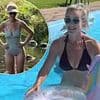 Helen Skelton shows off her toned figure in a bikini at the pool with her children - after 'cooling off' romance with Gethin Jones