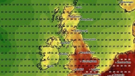 Exact date UK weather maps turn dark red as Brits to swelter in 31C heat blast