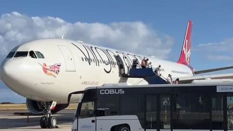 Nine teenagers arrested for 'endangering' passengers as Virgin Atlantic flight lands at Heathrow