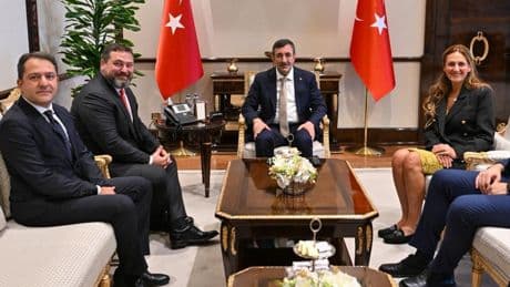Cevdet Yılmaz, Kaspi.kz CEO’su Lomtadze'yi kabul etti