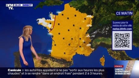 84 départements en vigilance canicule, du soleil partout en France, des orages qui arrivent l'après-midi... La météo de ce 1er juillet