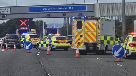 Horror M8 crash in Glasgow as emergency services race to multi-vehicle smash