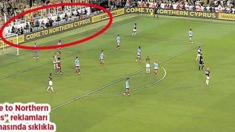 Şampiyonlar Ligi’nde oynanan Fenerbahçe- Feyenoord maçında Rumlara ‘Kuzey Kıbrıs’a Gel’ golü