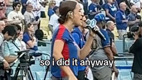 Singer performs national anthem in Spanish before Dodgers game despite officials warning her to sing in English