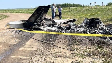 Pilot airlifted to hospital after fiery plane crash at Cooking Lake Airport