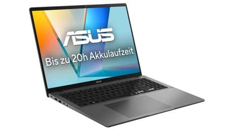 ASUS Vivobook S16: Edler Metall-Laptop mit bis zu 20 Stunden Akku-Power