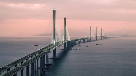 Bauwerk der Superlative  - Brücke führt quer übers offene Meer