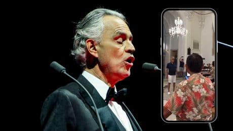 Andrea Bocelli sorprende en una misa en Capri cantando el 'Ave María'