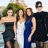 How tall IS Kris Jenner? Momager towers over Kim Kardashian, Lauren Sanchez and Eva Longoria in Paris snap - as it's revealed she's never confirmed her height