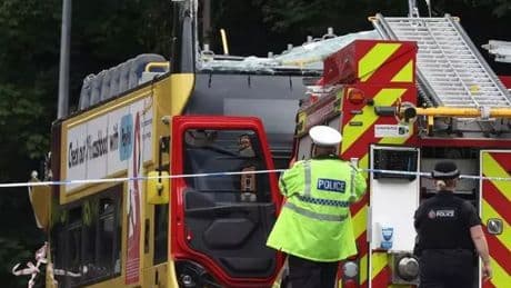 Eccles bus crash UPDATES: 15 rushed to hospital as 'roof torn off' double-decker