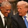 What Trump said to Obama during intimate moment at Jimmy Carter's funeral that stunned onlookers
